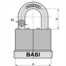 BASI Vorhngeschloss 40 mm VS 2 Schlssel Typ 6160-4000
