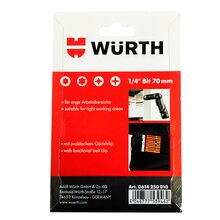 Wrth Bit-Sortiment 70 mm 1/4 Zoll mit Grtelclip 10-teilig 0614250010