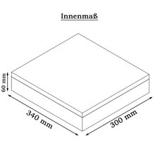 ECI Aluminium Koffer DIN A4 Ordner schmal Innenma  34 x 30 x 6 cm Farbe Silber