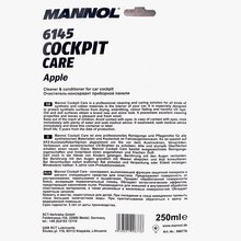 1 x Apple Mannol 6145 Cockpit Care Innenraumpflege 250 ml incl. Schwamm