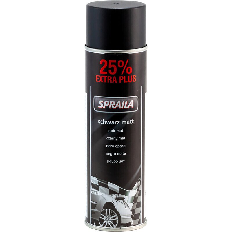 Auto Lackspray Dose Spraila Schwarz Matt 500ml